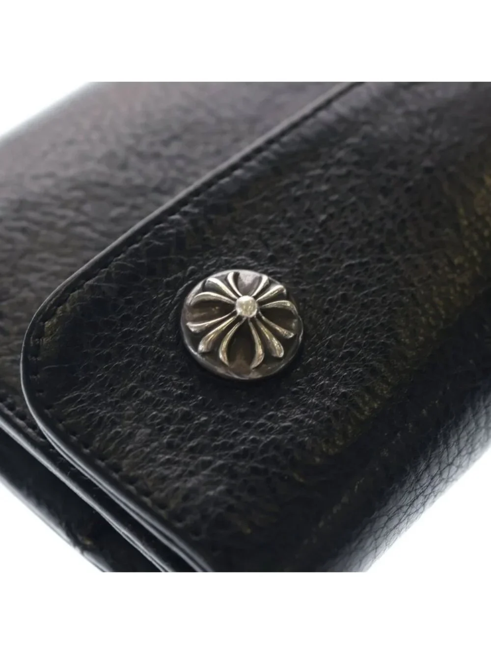 Chrome Hearts Wave Leather Wallet Black